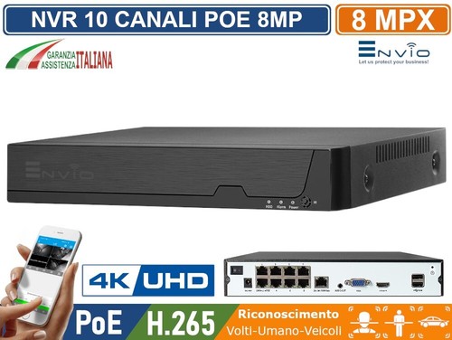 Nvr canali poe 8mp 4k - 8mp,