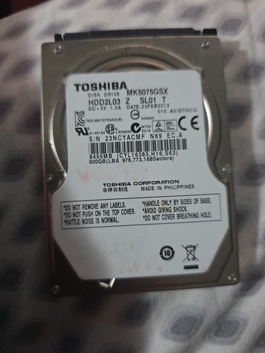 Toshiba mk5075gsx hdd interno - toshiba,