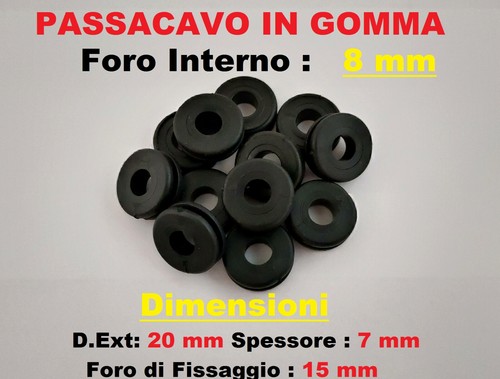 Passacavo gomma anello - passacavo, in